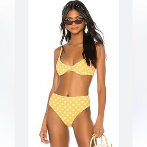 Caroline constas Mykela swimtop Viki bikini bottoms nwt medium large